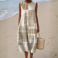 Helena™ | Robe d'Été aux Motifs Artistiques Maison Liore