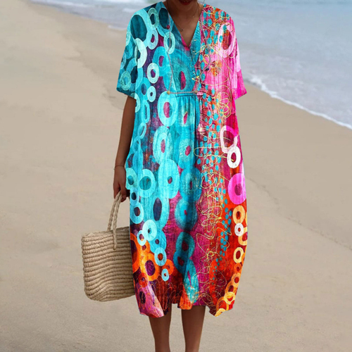 Amara™ | Robe d'Été Tie & Dye aux Couleurs Éclatantes Maison Liore