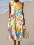 Ella™ | Robe Midi Florale Pastel Maison Liore