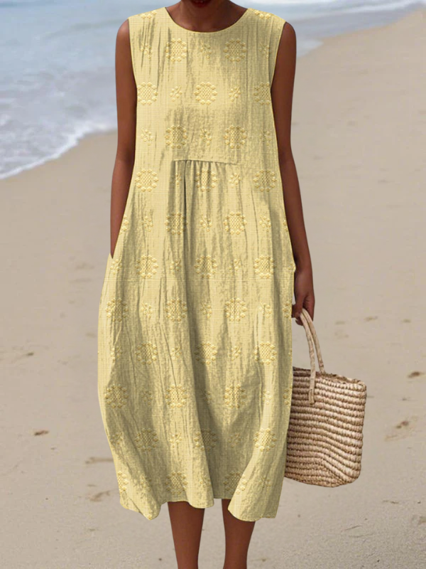 Rose™| Robe Midi Brodée Maison Liore