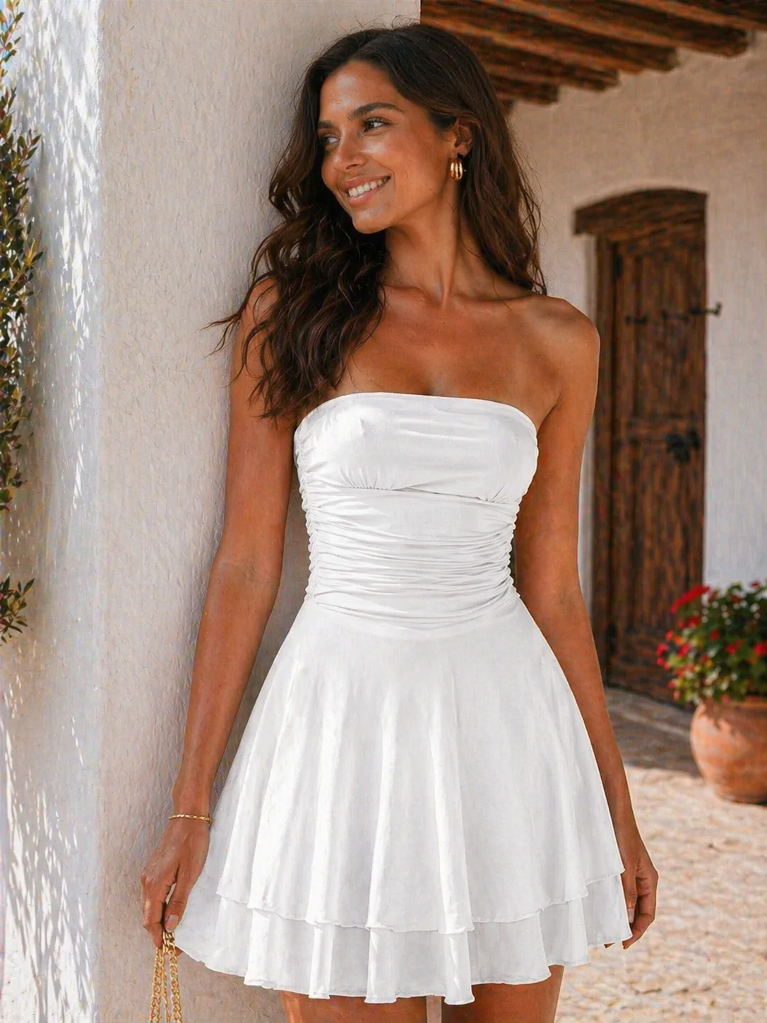 Noir Flare Dress Trendsi
