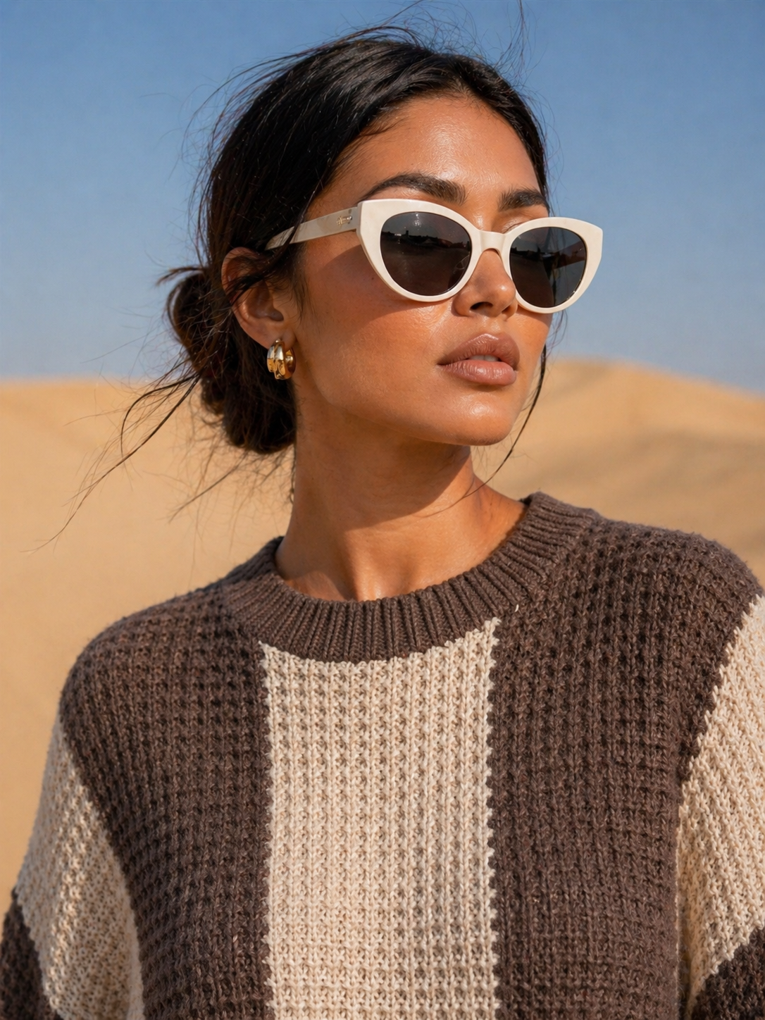 Sienna Stripe Knit Sweater Trendsi