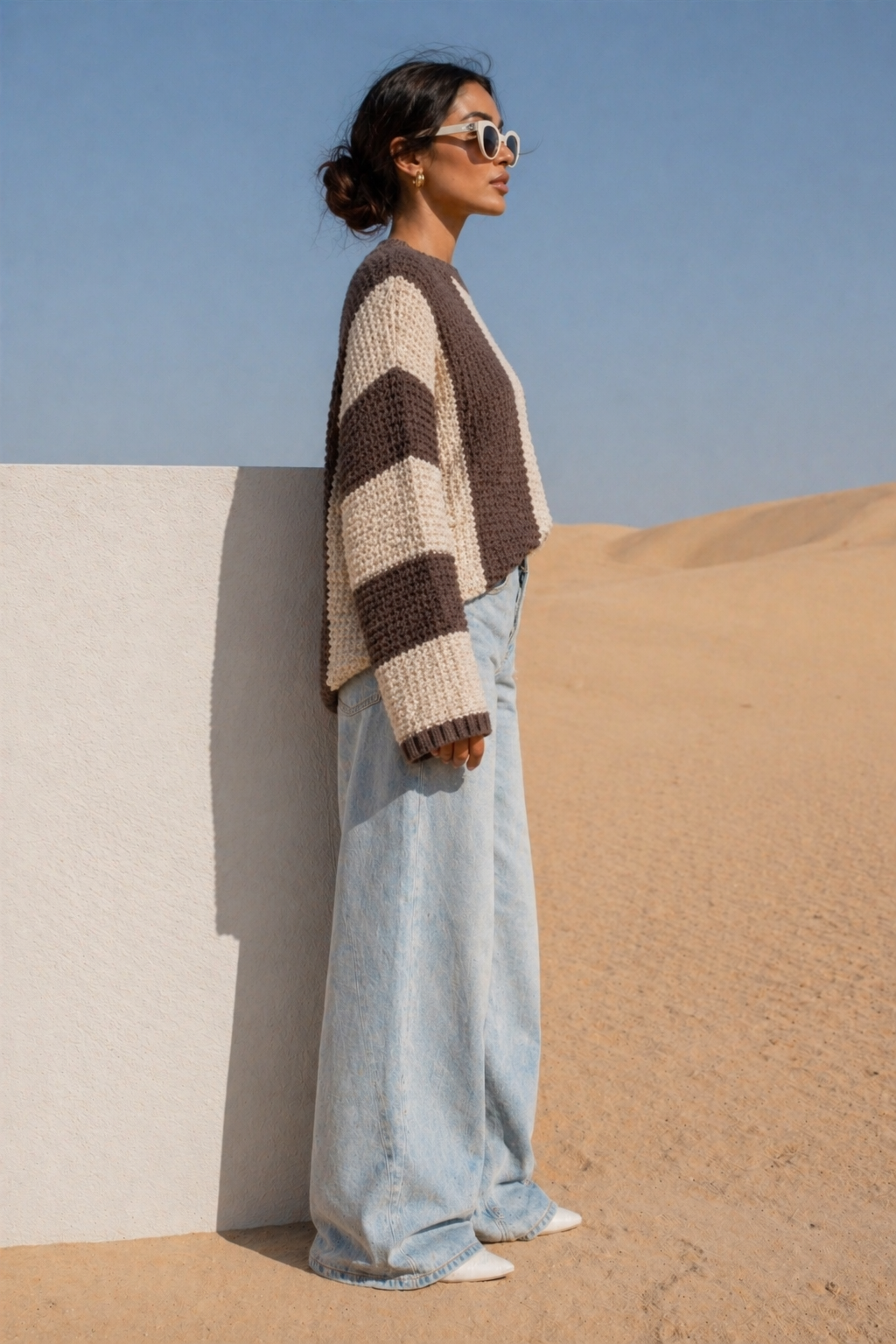 Sienna Stripe Knit Sweater Trendsi