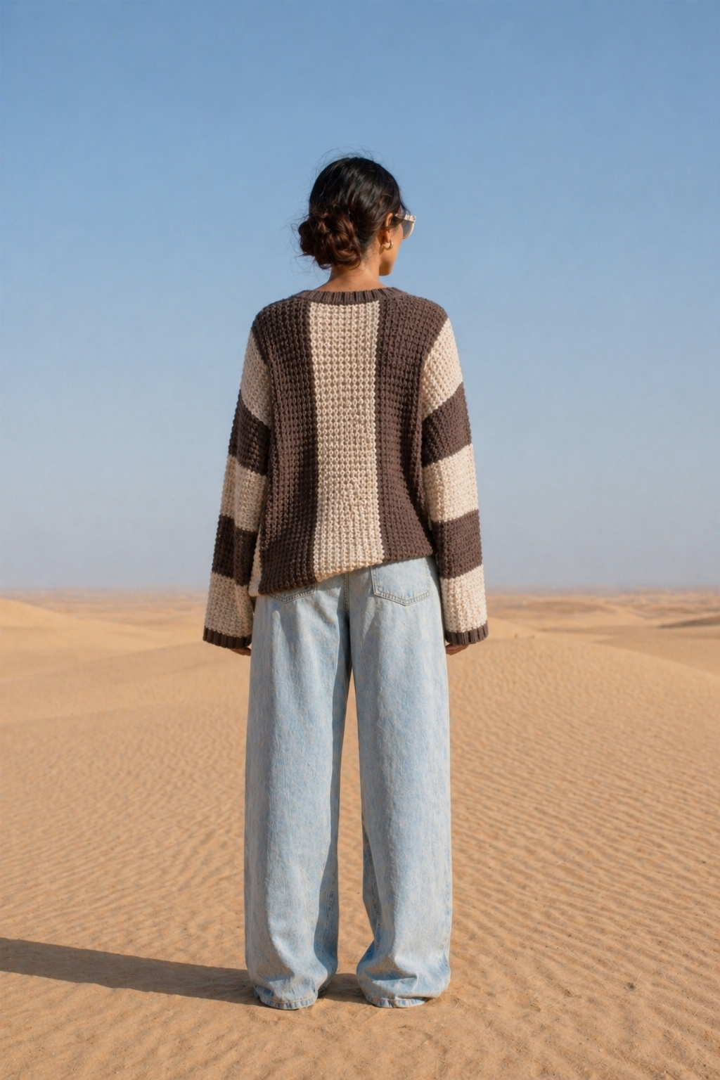 Sienna Stripe Knit Sweater Trendsi