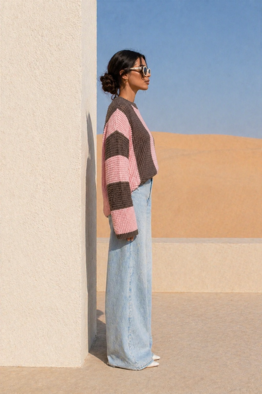 Sienna Stripe Knit Sweater Trendsi