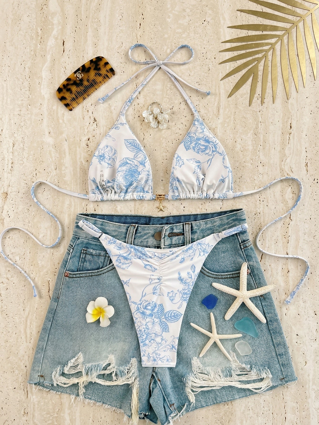 Ensemble bikini imprimé vibrant - maillot de bain deux pièces tendance BEACHEERS
