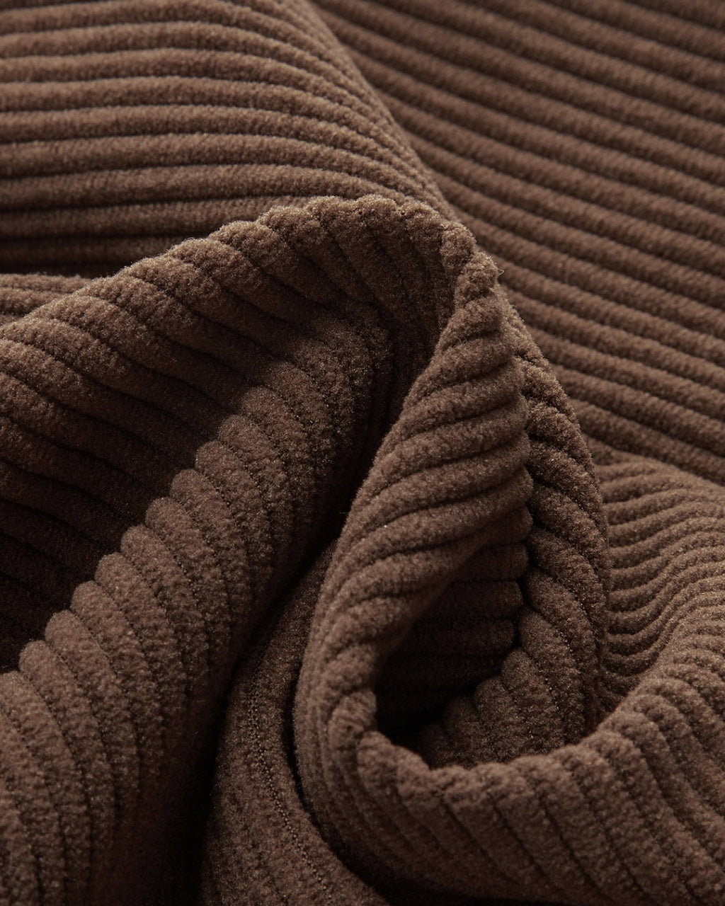 Pantalon marron texturé à taille haute et à jambes larges SELUNE