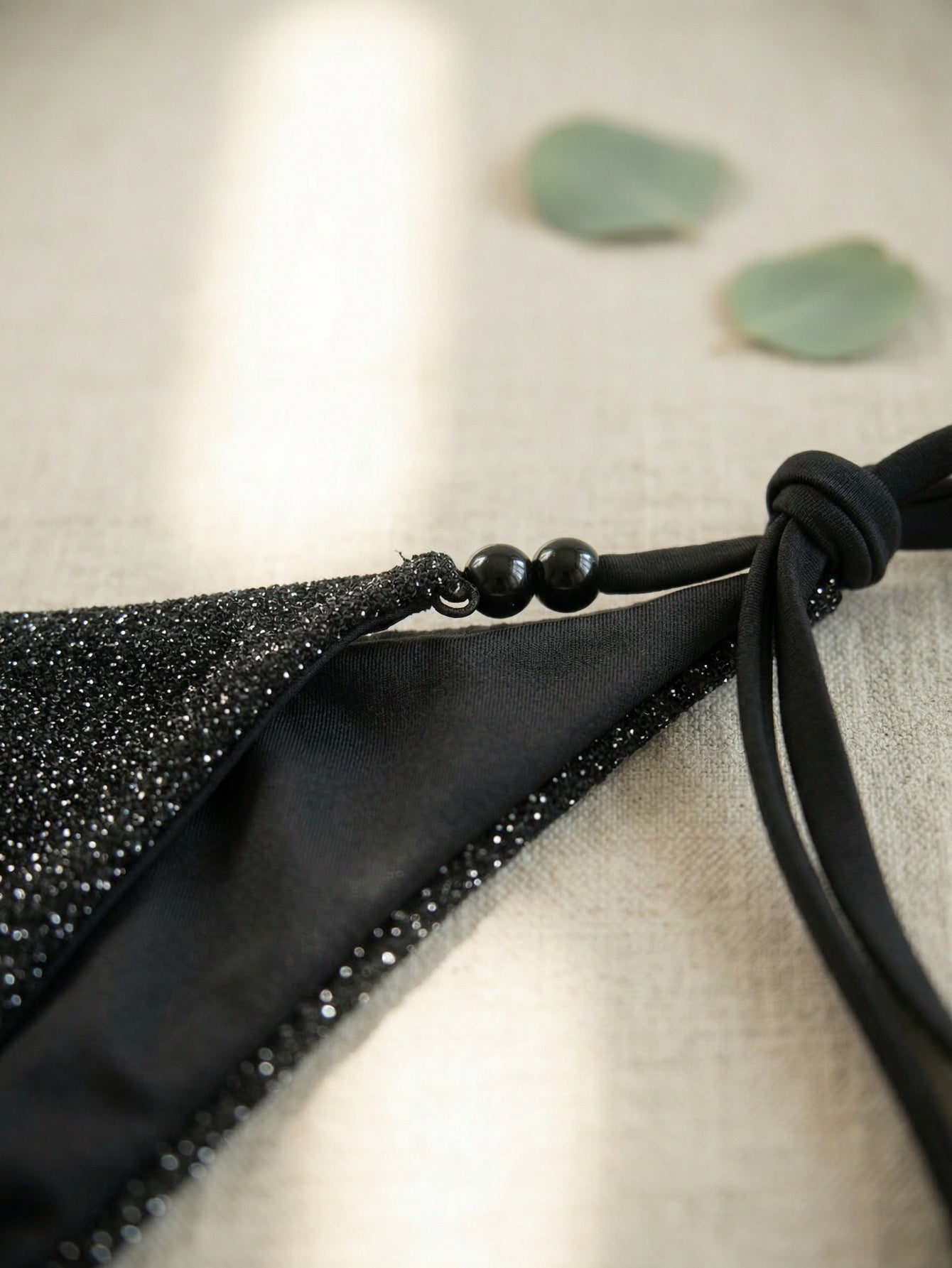 Ensemble de bikini triangle scintillant à col halter - 2 pièces BEACHEERS