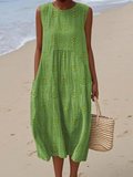 Sara™ | Robe Midi à Motifs Maison Liore