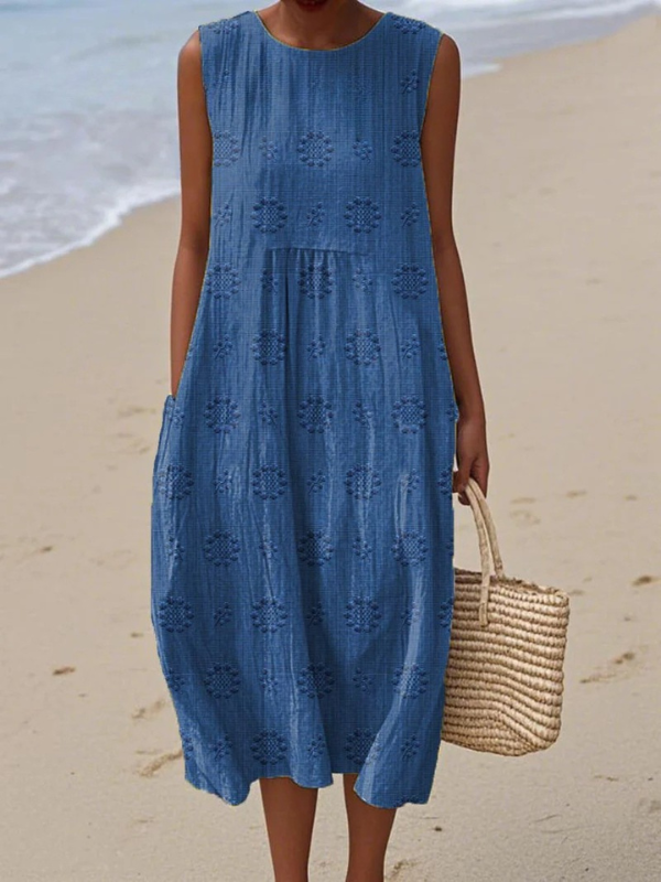 Rose™| Robe Midi Brodée Maison Liore