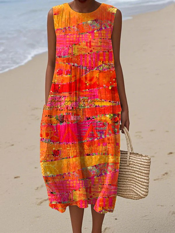 Faye™ | Robe Midi Sunset Maison Liore