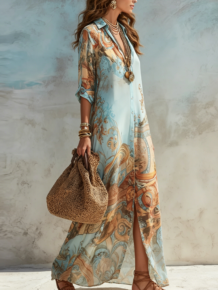 Lorna | Abito Chemisier Mediterraneo Clara Roma