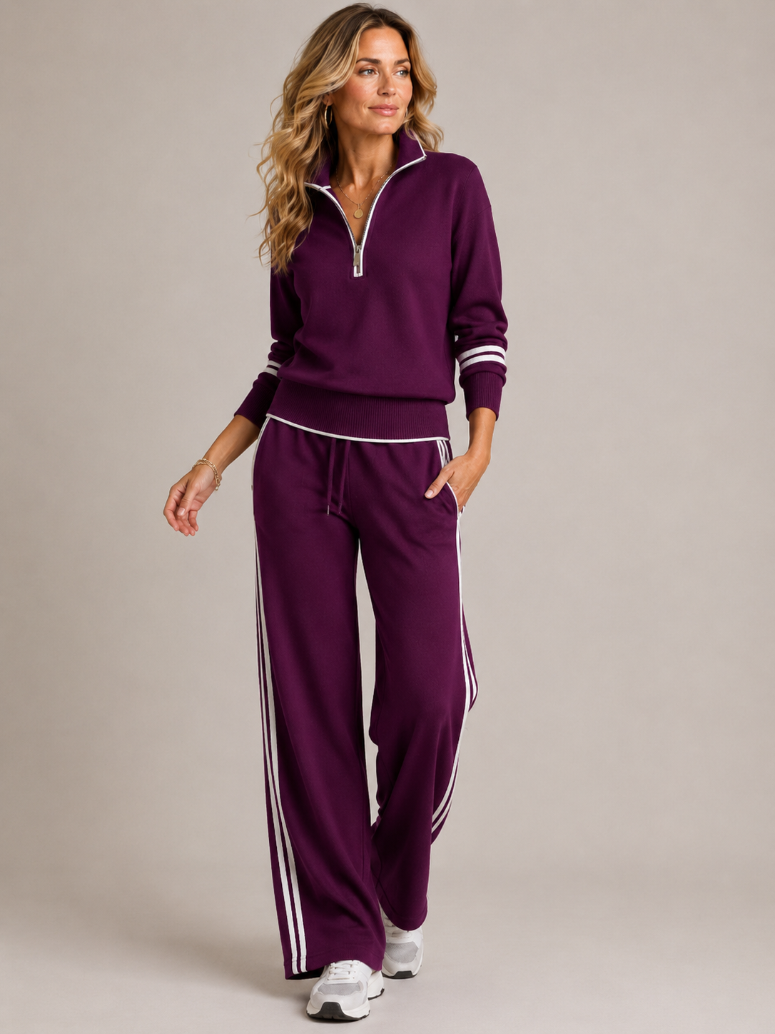 FRESH LABEL | Serena - Ensemble pull zippé Fresh Label Amsterdam