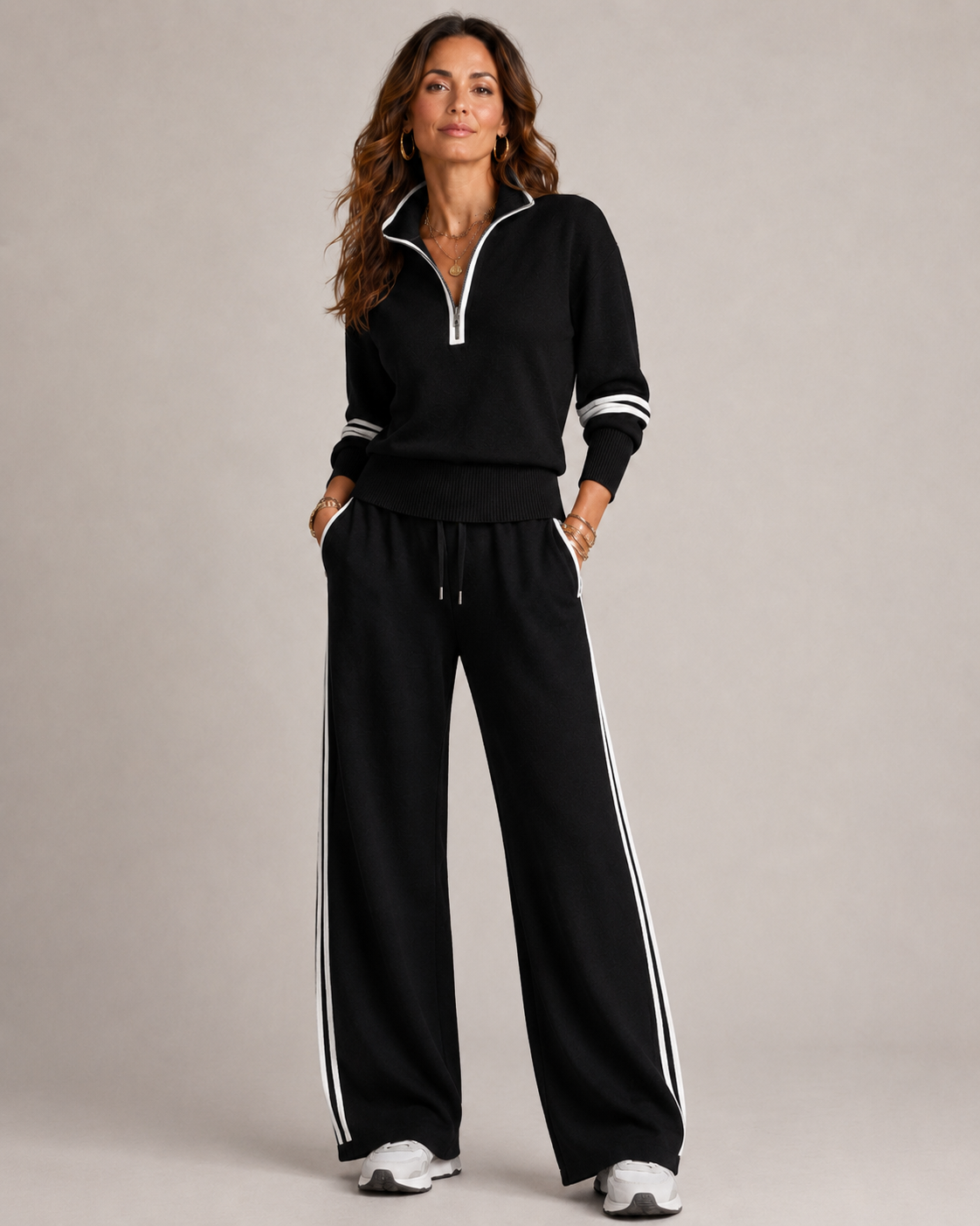 FRESH LABEL | Serena - Ensemble pull zippé Fresh Label Amsterdam