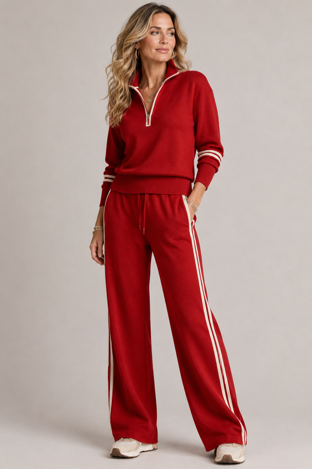 FRESH LABEL | Serena - Ensemble pull zippé Fresh Label Amsterdam